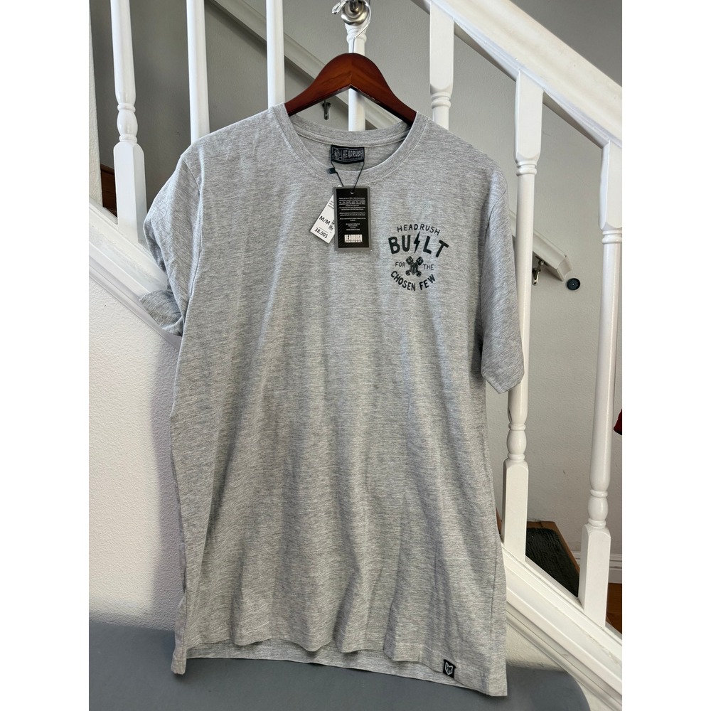 Headrush Built For The Chosen Few‎ Mens T-Shirt Heather Grey HR Motor Graphic M